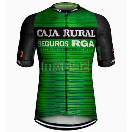 Maglia Caja Rural Manica Corta 2019 Verde Nero